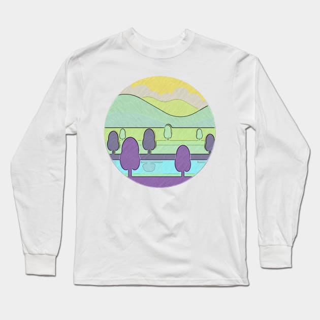 Landscape Long Sleeve T-Shirt by MarcyRangel